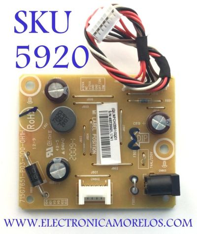 FUENTE PARA MONITOR DELL / NUMERO DE PARTE LNPCHD391GQD1 / 715G7651-P03-000-0H1H / PANEL LM238WF4 (SS)(G1)